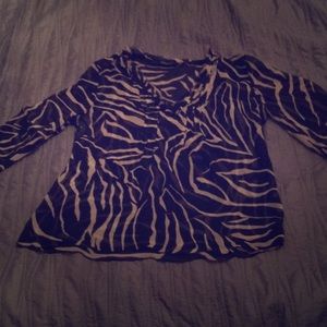 Sheer, Zebra Print Blouse